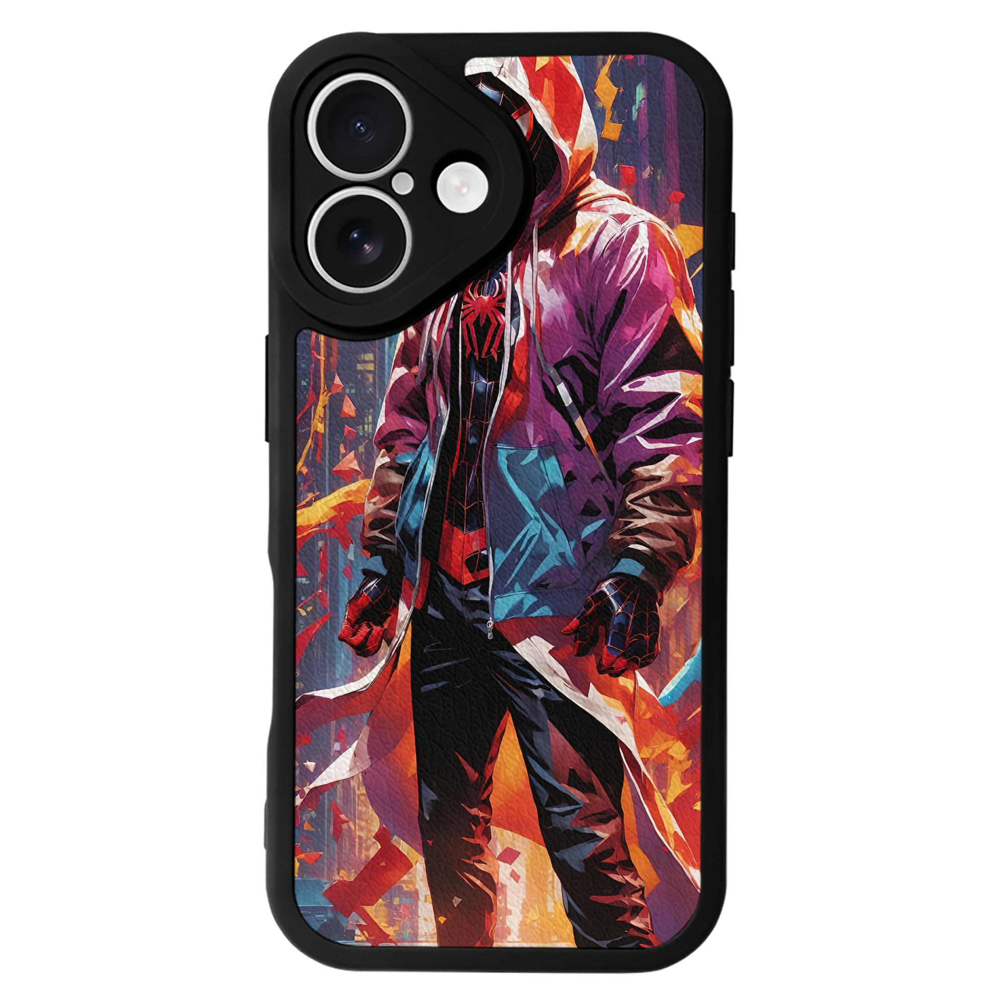 （画像用） Spider Man スパイダーマン 【iPhone 16シリーズ対応】シリコンスマホケース（レザー調） 材質：シリコン